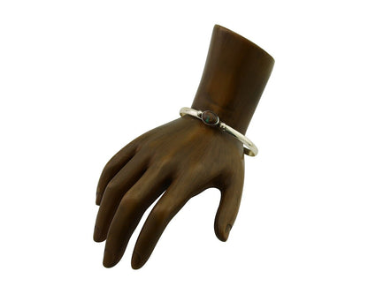 Navajo Cuff Bracelet Blue Turquoise 925 Silver Native American Artist C.80's