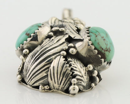 Navajo Pendant 925 Silver Natural Bisbee Turquoise Signed Tom Willeto C.80's