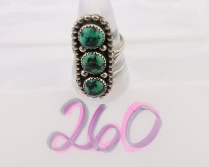 Navajo Handmade Ring 925 Silver Natural Turquoise Native American Artist C.80's