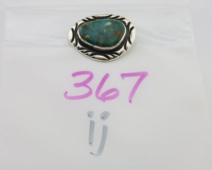 Navajo Pin 925 Silver Natural Mined Turquoise Artist Signed C Montoya C.80's