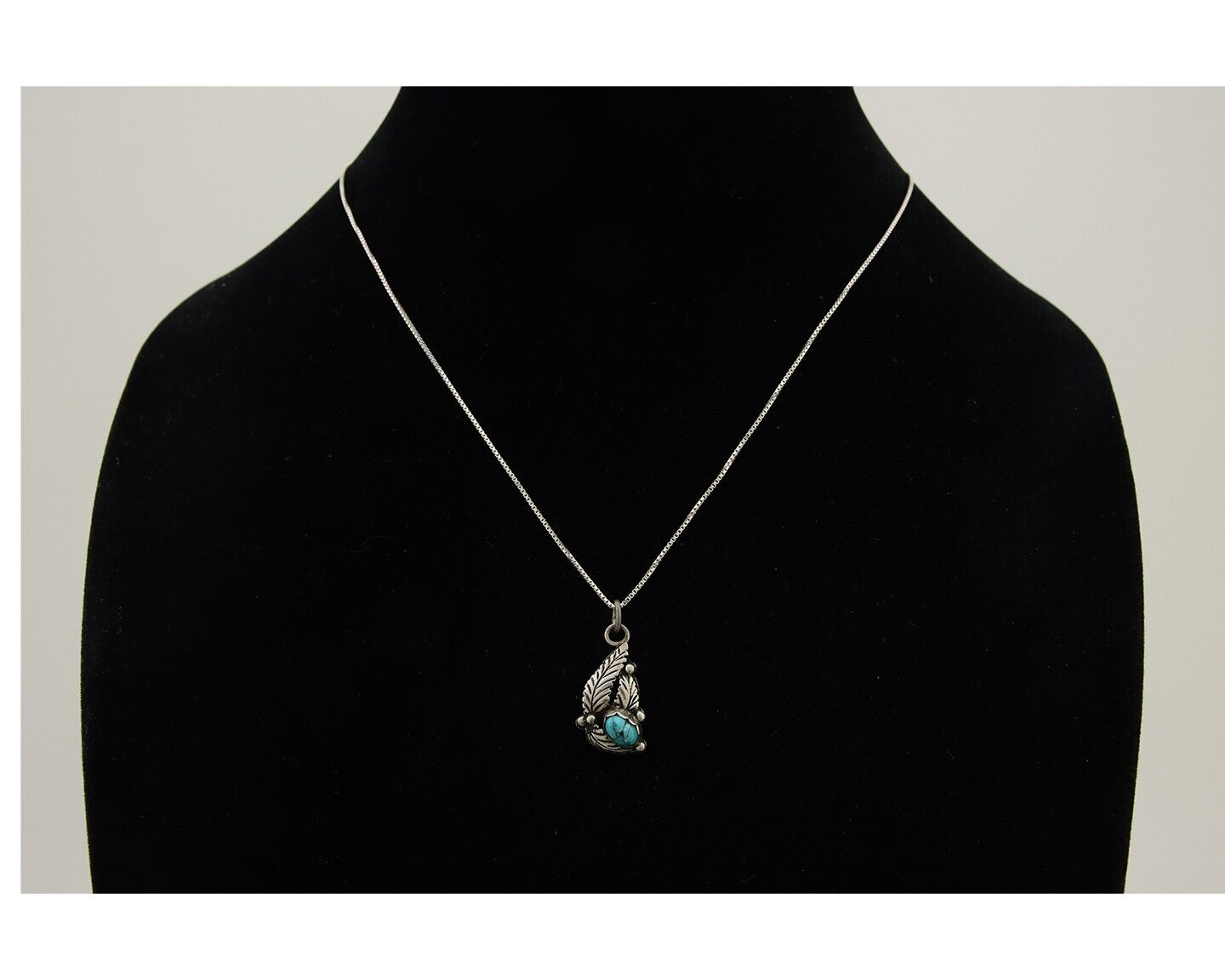 Navajo Necklace 925 Silver Natural Blue Turquoise Artist Signed Yazzie C.80's