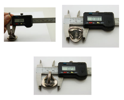 Men Navajo Ring 925 Silver Natural Slab Turquoise Signed Sunset C.80's