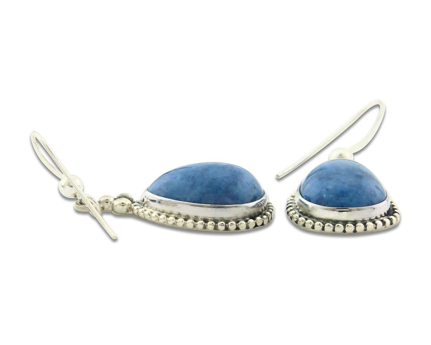 Navajo Dangle Earrings Sterling Silver Lapis Vintage Authentic Signed M