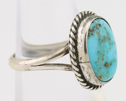 Navajo Handmade Ring 925 Silver Turquoise Artist Signed CM C.80's
