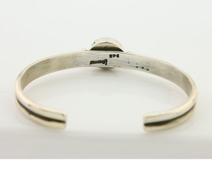 Navajo Bracelet 925 Silver Turquoise Cuff Native American Artist C.80's