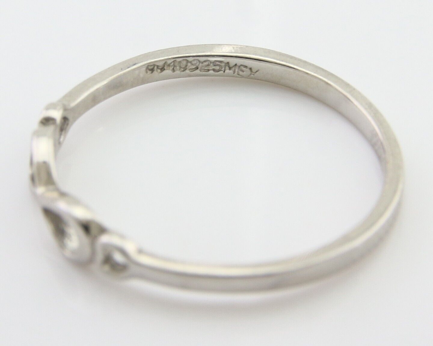 Infinity Heart Promise Ring 925 Solid Silver Size 7.0