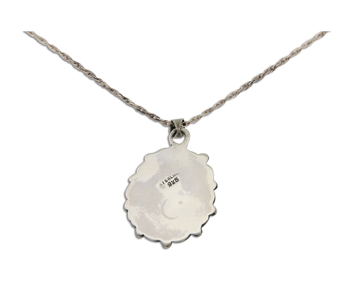 Navajo Necklace 925 Silver Natural Turquoise Native American Artist C.80's