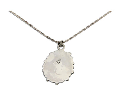 Navajo Necklace 925 Silver Natural Turquoise Native American Artist C.80's