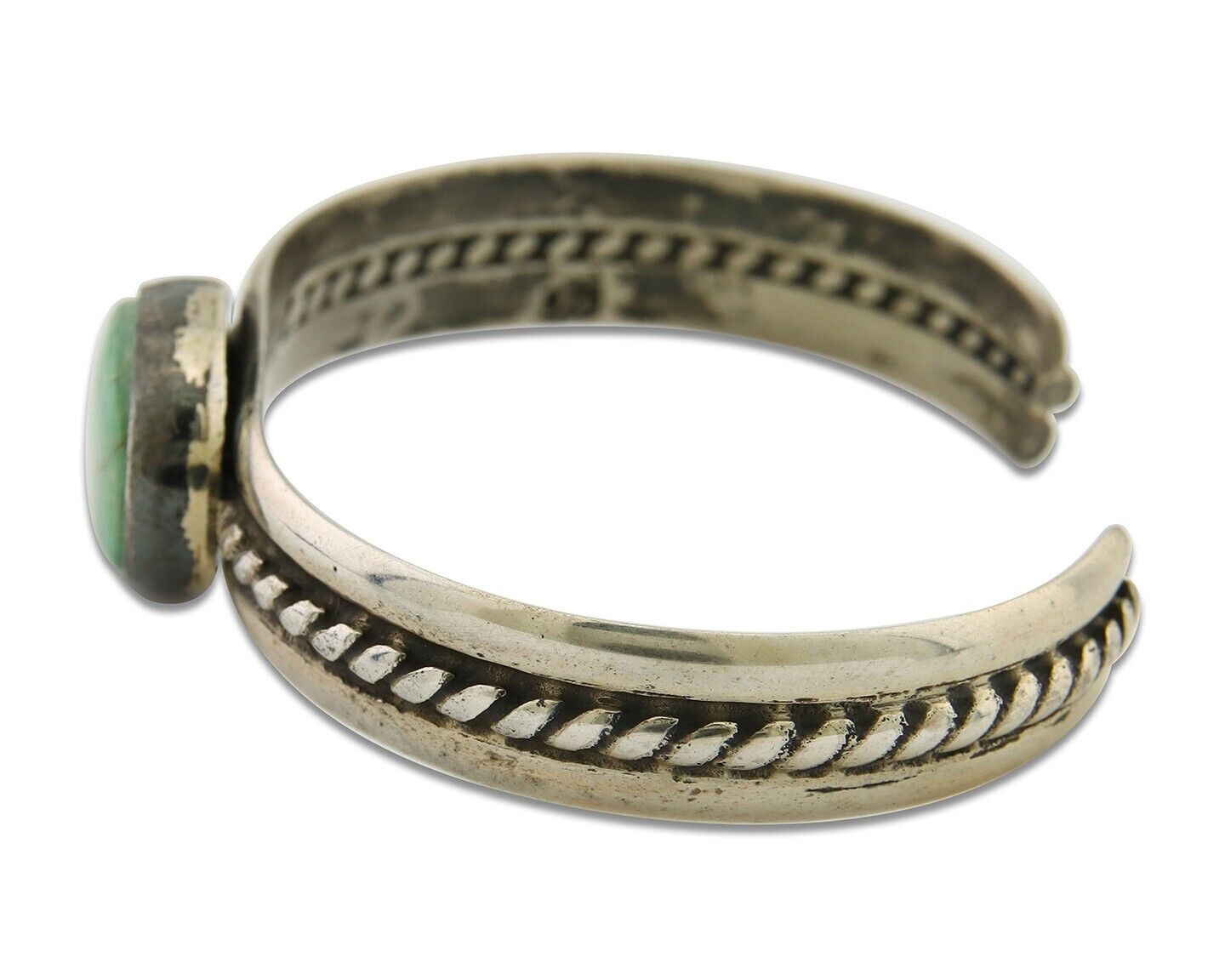 Navajo Cuff Bracelet 925 Silver Turquoise Cuff Native American Artist C.80's