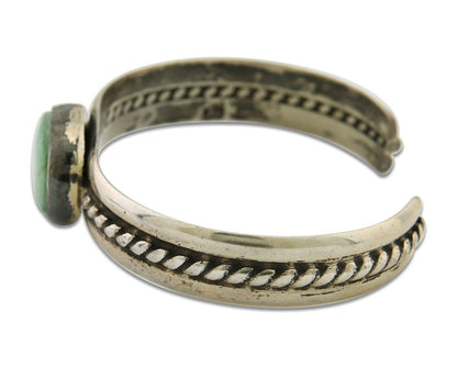 Navajo Cuff Bracelet 925 Silver Turquoise Cuff Native American Artist C.80's