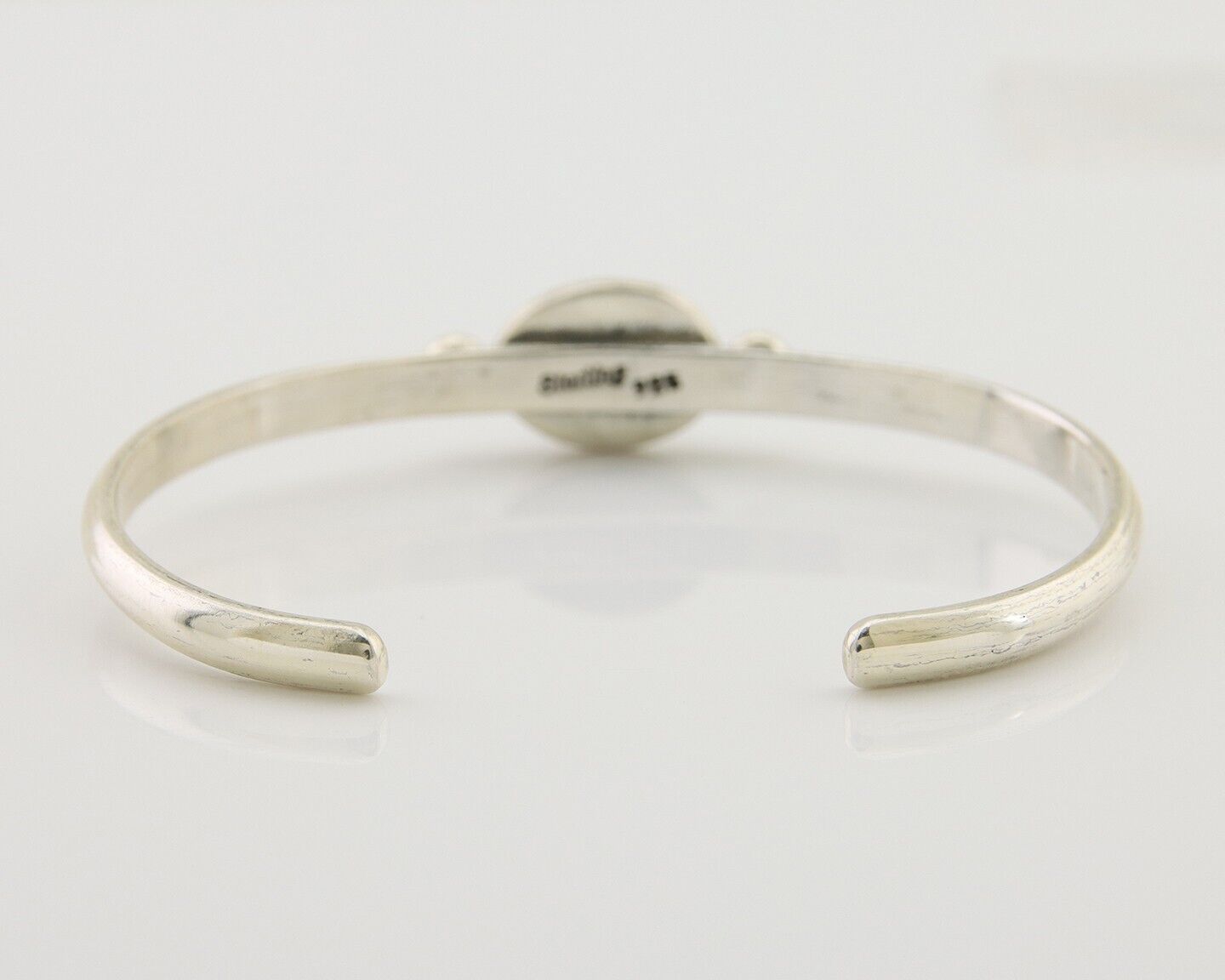 Navajo Kingman Turquoise Bracelet 925 Silver Artist Native American C.80's