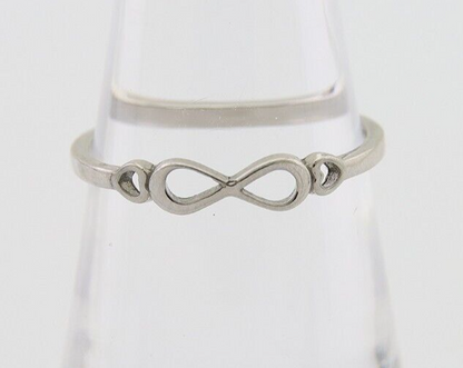Infinity Heart Promise Ring 925 Solid Silver Size 7.0