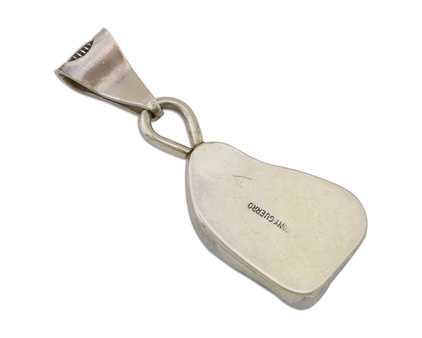 Navajo Necklace Pendant 925 Silver Turquoise Artist Tony Guerro C.80's