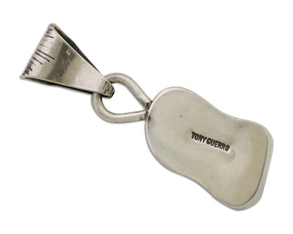 Navajo Necklace Pendant 925 Silver Turquoise Artist Tony Guerro C.80's