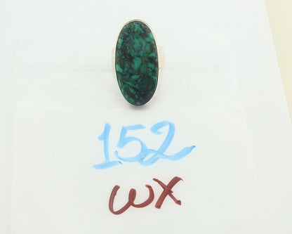 Navajo Men Ring 925 Sterling Natural Blue Turquoise Signed M Montoya C.80's