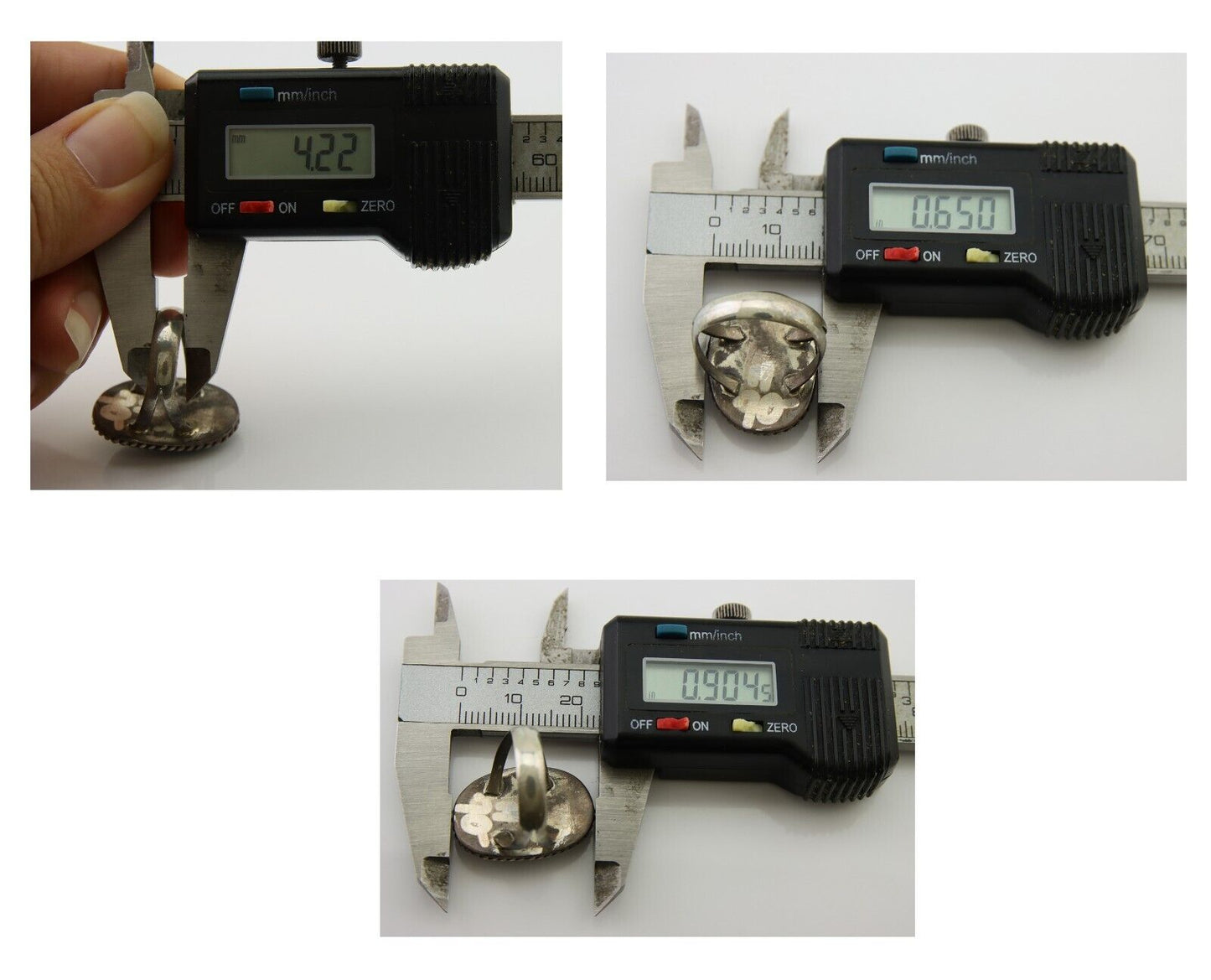 Navajo Ring 925 Silver Turquoise Native American Artist C.80's