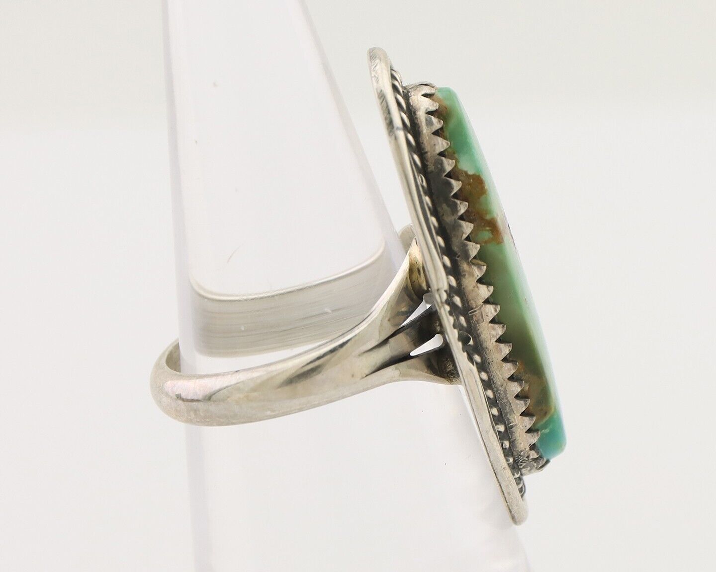 Navajo Ring 925 Silver Natural Blue Turquoise Native American Artist C.80's