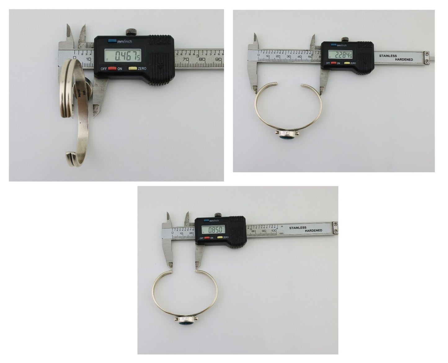 Navajo Cuff Bracelet 925 Silver Natural Blue Turquoise Native American C.80's