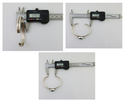 Navajo Cuff Bracelet 925 Silver Natural Blue Turquoise Native American C.80's