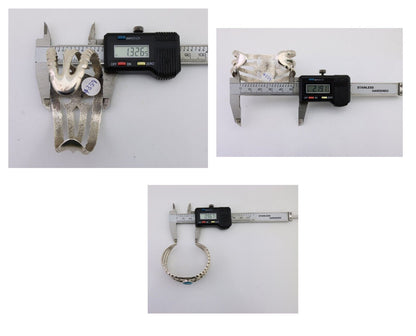 Navajo Sand Cast Cuff Bracelet 925 Silver Natural Turquoise Native Artist C.80's