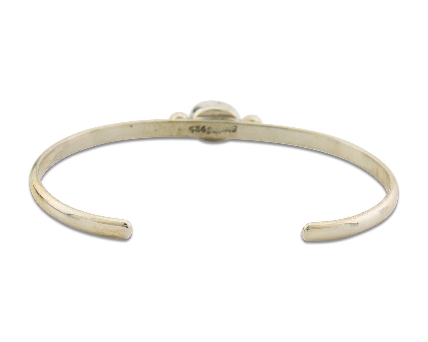 Navajo Bracelet .925 Silver Natural Red Coral Cuff Native American Artist C.80's