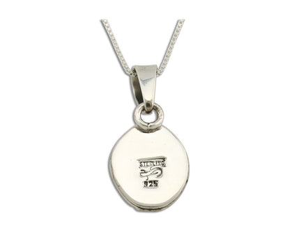 Navajo Necklace 925 Silver Arizona Turquoise Handmade Signed Gecko C.90's