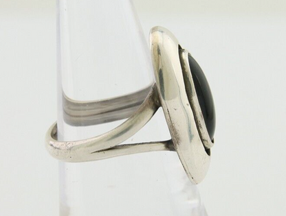 Navajo Handmade Ring 925 Silver Black Onyx Artist Signed M Montoya C.80's
