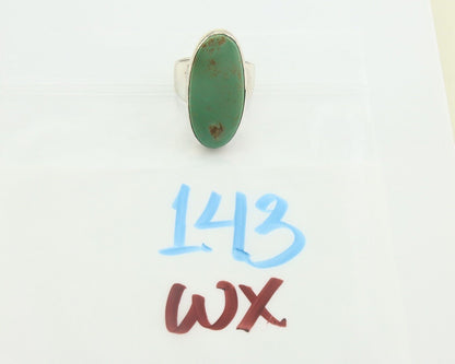 Navajo Men Ring 925 Sterling Natural Green Turquoise Signed M Montoya C.80's