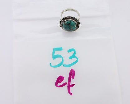 Navajo Ring 925 Silver Turquoise Signed William Denetdale Size 7.25 C.80's