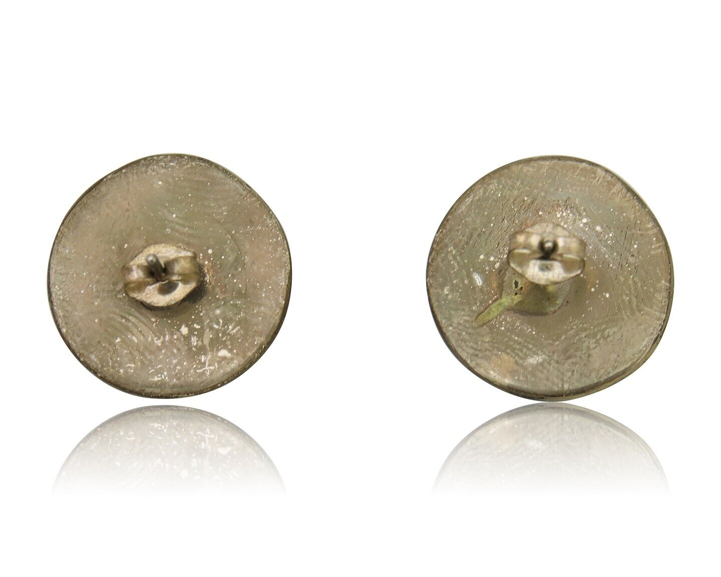 Navajo Shield Natural Turquoise Earrings 925 Silver Native American Artist C.80s