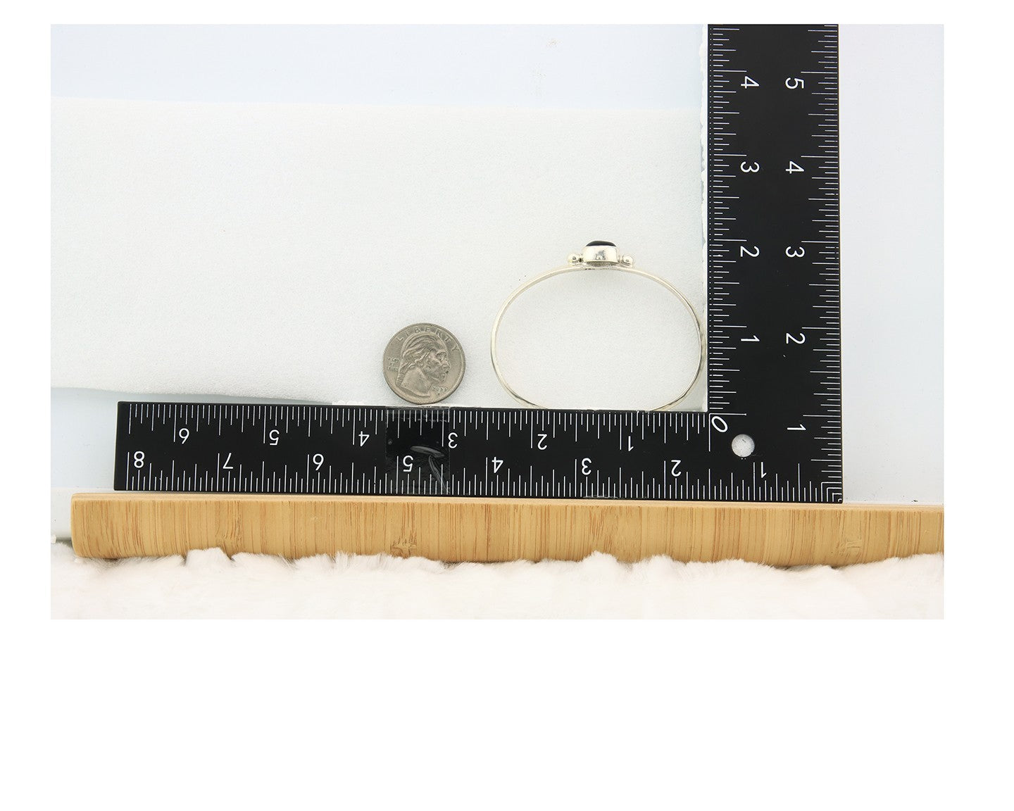 Navajo Cuff Bracelet Sterling Silver Natural Mined Black Onyx Native Artist