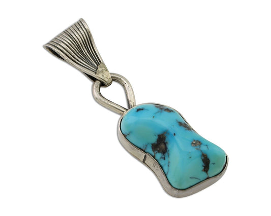 Navajo Necklace Pendant 925 Silver Turquoise Artist Tony Guerro C.80's