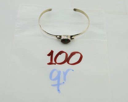 Navajo Cuff Bracelet Blue Turquoise 925 Silver Native American Artist C.80's