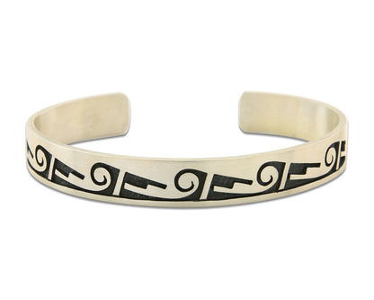 Hopi Bracelet 925 Silver Handmade Signed Darren Seweyestewa C.80's
