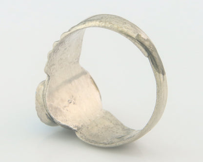 Men Navajo Ring Sterling Silver Authentic Vintage Turquoise Size 10.25