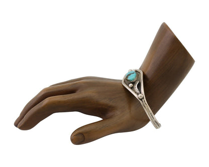 Navajo Handmade Bracelet 925 Silver Arizona Turquoise Native American C.80's