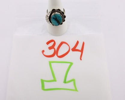 Navajo Handmade Ring 925 Silver Turquoise Native American Artist C.80's