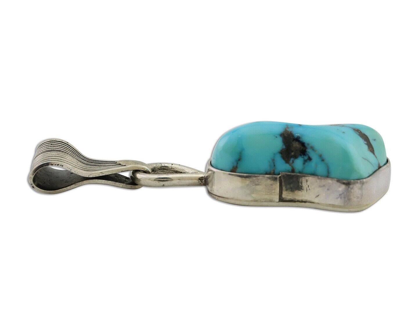 Navajo Necklace Pendant 925 Silver Turquoise Artist Tony Guerro C.80's