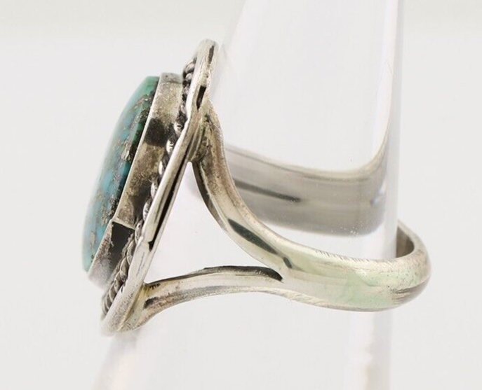 Navajo Handmade Ring 925 Silver Turquoise Native American Artist C.80's