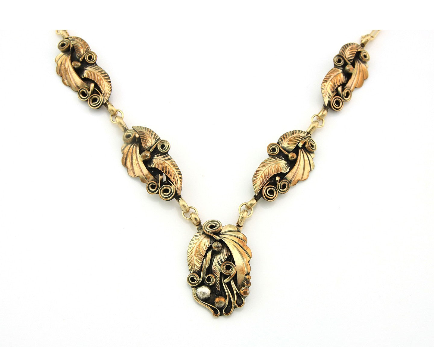 Navajo Necklace Sterling Silver & Gold Authentic Vintage Signed Justin Morris