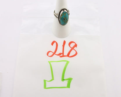 Navajo Ring 925 Silver Kingman Turquoise Artist Native American Signed C.80's
