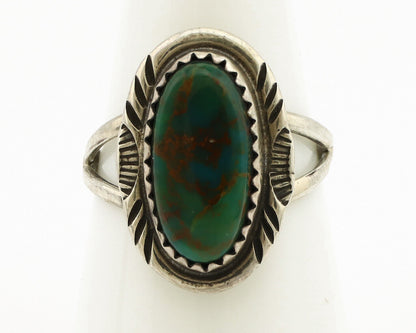Navajo Ring .925 Silver Royston Turquoise Native American Artist C.1980's