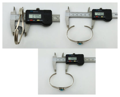 Navajo Slave Bracelet 925 Silver Natural SB Turquoise Native American C.80's