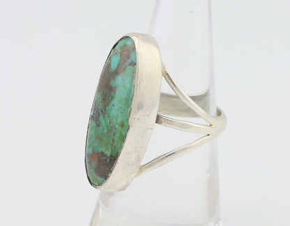 Navajo Ring 925 Silver Natural Blue Gem Turquoise Native American Artist C.80's