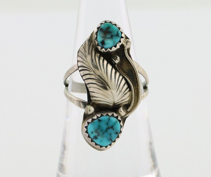 Navajo Handmade Ring 925 Silver Kingman Turquoise Native American Artist C.80's
