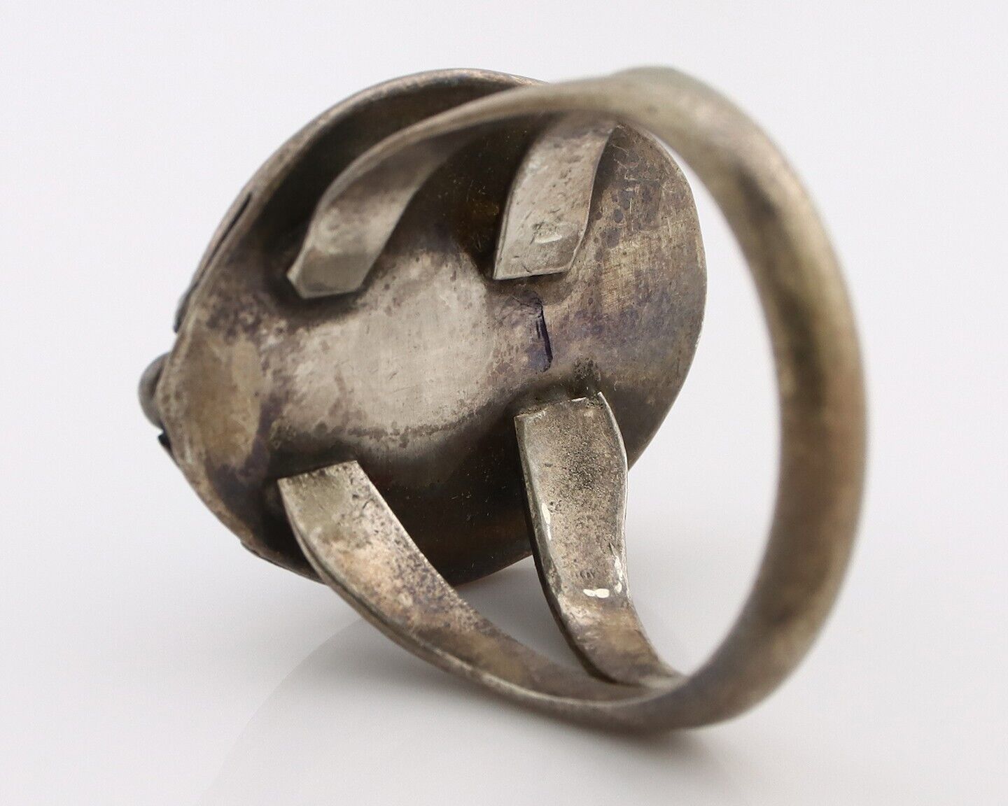 Navajo Ring 925 Silver Blue Turquoise Native American Artist C.80's