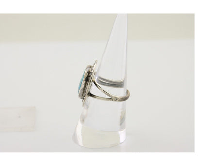 Navajo Handmade Ring 925 Silver Turquoise Native American Artist C.80's
