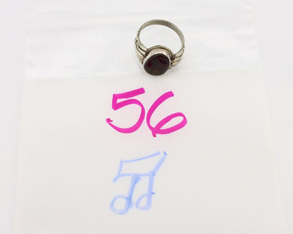Navajo Handmade Ring 925 Silver Natural High Grade Fire Opal Native Artist C.80s