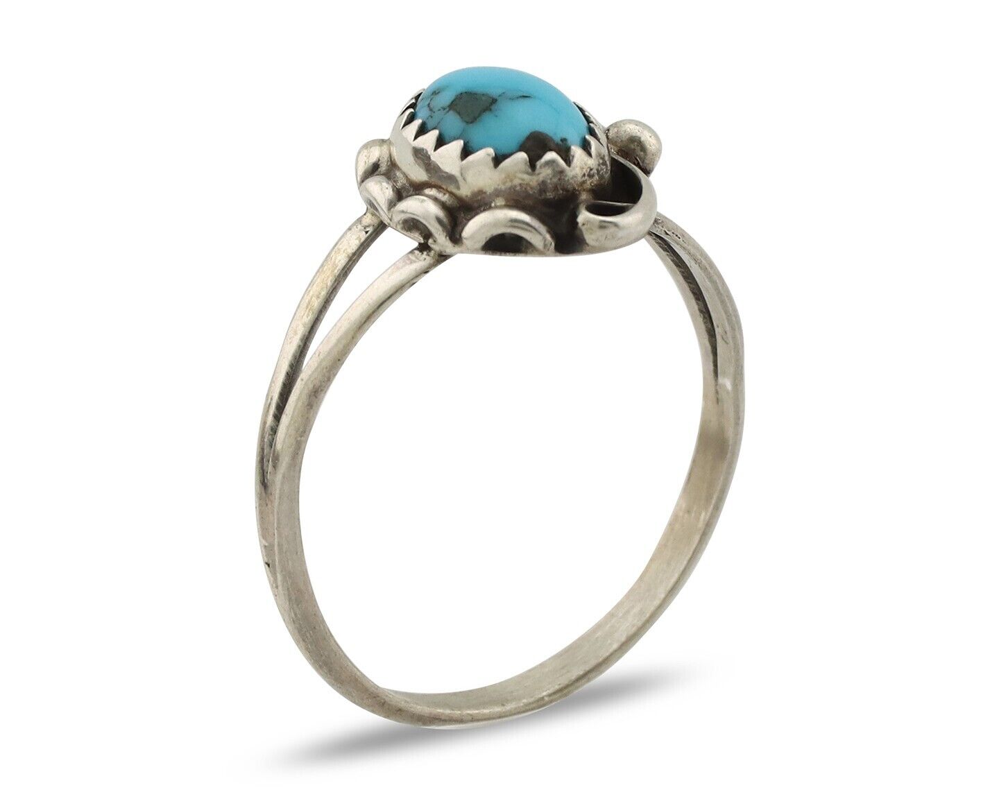 Navajo Ring 925 Silver Turquoise Artist Signed SkyStone Creations C.80's