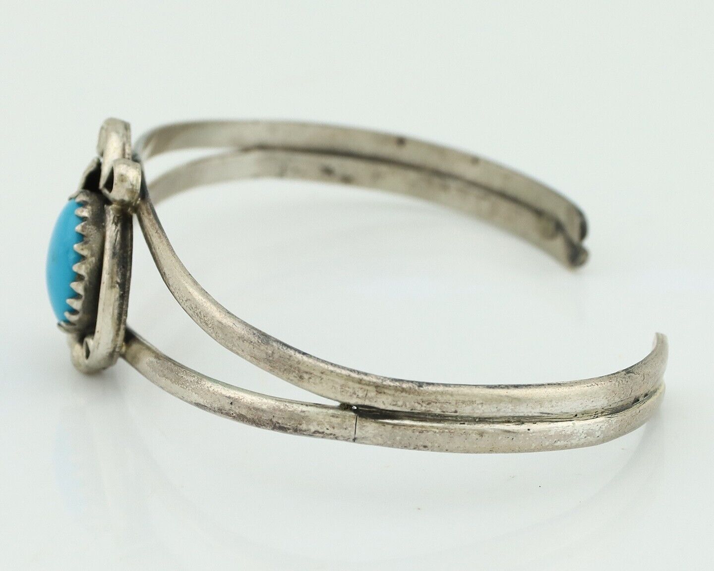Navajo Slave Bracelet 925 Silver Natural SB Turquoise Native American C.80's